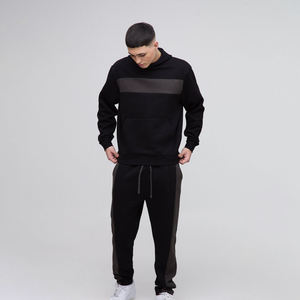 Ensemble survêtement en coton de haute qualité personnalisé pour homme, sweat-shirt à capuche et pantalon de jogging, sweat-shirts à capuche surdimensionnés, ensembles de pantalons de survêtement - Product Image 1