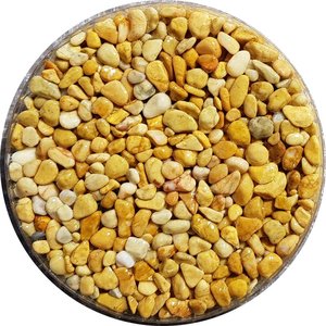 Pierre de galets de gravier jaune pour le mélange de surface lié à la résine de sol époxy cailloux exposent l'usine de gravier de béton d'agrégat directe - Product Image 1