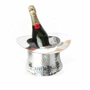 Nouvel arrivage de refroidisseur de vin à chapeau en aluminium plaqué argent Outils de bar en métal de l'Inde Refroidisseur de glace en aluminium à chapeau en métal Refroidisseur de vin - Product Image 2