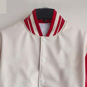 Chaqueta universitaria corta de algodón personalizada para mujer 2025, chaquetas universitarias transpirables largas con estampado bordado de Color único para mujer - Product Image 3