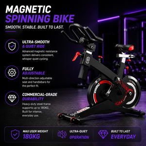 Vélo <span class=keywords><strong>elliptique</strong></span> et vélo d'appartement BM Home à résistance magnétique, siège réglable, cadre en alliage d'aluminium durable, capacité 180 kg - Product Image 2