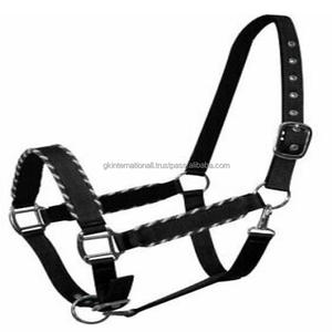 Produits équestres fabriqués en Inde, licol pour cheval en nylon avec bordure en corde et quincaillerie réglable en acier inoxydable - Product Image 3