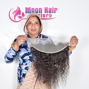 100% nuevo producto de aspecto Natural de la mejor calidad, extensiones de cabello rizado Frontal, textura suave y sedosa, largo para mujeres disponibles para la venta - Product Image 4