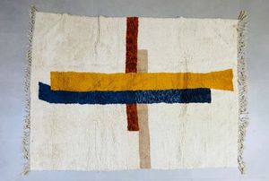 Doux Unique marocain prix de gros Design Vintage tapis de laine touffeté à la main en gros marocain berbère pour tapis de salon - Product Image 2