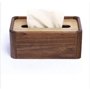 Boîte à mouchoirs en bois de bambou de meilleure qualité Table basse de salon personnalisée avec tiroir Accessoire décoratif de cuisine - Product Image 4