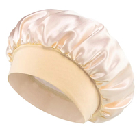Bonnets de nuit en satin uni respirants pour femmes, usage quotidien, quatre saisons, couvre-cheveux en soie, faible MOQ