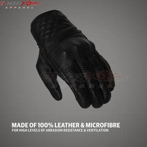 Guantes de moto de cuero de primera calidad con pantalla táctil y protección de nudillos Guantes de motocicleta de malla transpirable - Product Image 4
