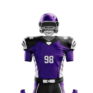 Conjunto de Uniformes de Fútbol Americano Sublimados de Diseño Personalizado, Conjunto de Uniformes de Fútbol Americano de Manga Corta de Alta Calidad - Product Image 4