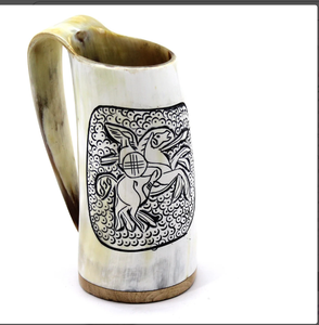 Authentic Beer Horn Tankard Viking Drinking <b>Mugs</b>, Anniversary Gift, Husband Gifts, Couples Gift, Christmas Gifts - Product Image 1