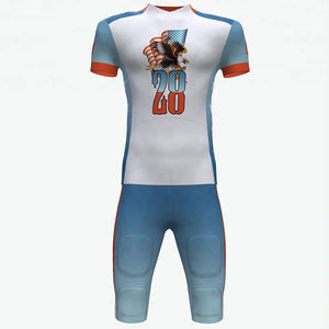 Uniforme de Fútbol Americano para Adultos, Nuevo Diseño de Manga Corta, Transpirable, de Alta Calidad, 100% Poliéster, Conjunto Personalizable a Precio de Fábrica - Product Image 1