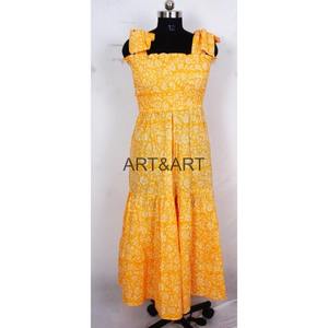 Vestido de Fiesta Largo sin Mangas y Espalda Descubierta para Mujer, Ecológico, 100% Algodón, Midi, Vintage, Moderno, Cintura Natural - Product Image 3