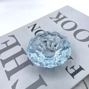 Portavelas de vidrio transparente de siete colores, artículo de decoración en oferta. - Product Image 3