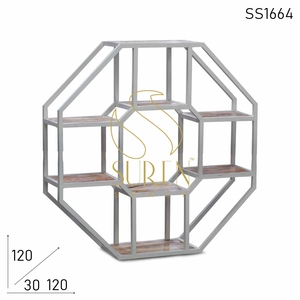 Último diseñador único hecho a mano Metal indio Industrial mesa auxiliar librería compacta hogar Oficina taller escuela aplicación - Product Image 3
