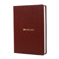 Carnet de notes A5 marron rigide mat en gros, papier 70 g/m², 192 pages, logo personnalisé, cadeau promotionnel de haute qualité, prix compétitifs