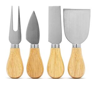 Promotion outil à fromage stocké ensemble de couteaux à fromage en acier inoxydable 4 pièces avec manche en bois ustensile de cuisine et couteau à beurre - Product Image 2