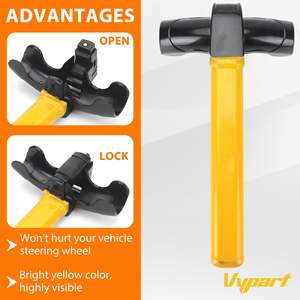 Vypart 1pc Anti-Theft <b>Car</b> Security Universal Steel Rotary <b>Steering</b> Wheel <b>Lock</b> Vehicle Safety Device - Product Image 5