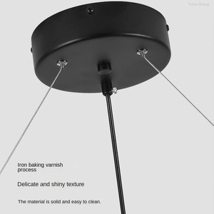 โคมไฟระย้า LED โมเดิร์น 24 หลอด สีทอง ทรงวงรีเหล็กหลายหัว ปรับความสว่างได้ เหมาะสำหรับใช้ในบ้านและร้านอาหาร - Product Image 3