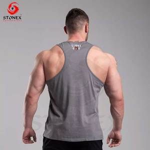 เสื้อกล้ามผู้ชายขายส่ง พิมพ์โลโก้ตามสั่ง เสื้อกั๊ก OEM แบบไม่มีแขน เสื้อกล้ามสั่งทำพิเศษ เสื้อกล้ามผ้าฝ้าย 100% สำหรับผู้ชาย - Product Image 2