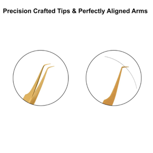 Pinzas de cejas de pestañas de acero inoxidable personalizables profesionales OEM al por mayor pinzas de extensión curvas rectas competitivas - Product Image 6