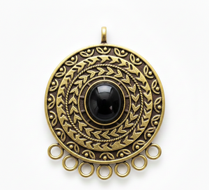 Collar con Colgante de Mandala de Plata de Ley 925 de Alta Calidad Hecho a Medida, Chapado en Oro Rosa para Hombre, Cadena de Eslabones de Lujo Certificada - Product Image 2