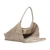 Sac pour femme en cuir pleine fleur véritable fait main, style bohème, avec fermeture éclair, doux, vintage, à pompons géométriques, fournisseur indien