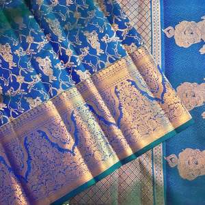 Saris en soie Banarasi de qualité supérieure, travail jacquard, soie de litchi douce, design moderne - Élégant vêtement de fête indien, prix de gros - Product Image 5