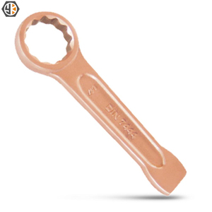 Din7444 Clé à gâche à poignée droite à tête unique en aluminium et bronze Clé à anneau de qualité industrielle - Product Image 2