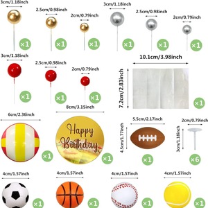 Decoraciones para Pasteles Deportivos, Juego de 38 Piezas, Diseño de Unicornio, Forma de Estrella, Personalizadas para Fiestas de Cumpleaños, Niños de 6 a 8 Años, Plástico - Product Image 4