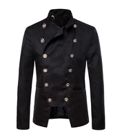 Chaqueta de traje de estambre de ajuste regular de diseño personalizado con tejido de punto y característica antiestática Blazer de hombre de doble botonadura