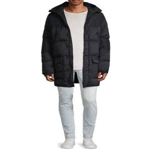 Fresh Arrivals Men's Superior Quality Oversized Puffer <b>Jacket</b> Breathable Eco-Friendly <b>Fleece</b> <b>Lining</b> Front Pockets Winter - Product Image 2