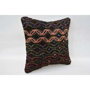 Multicolor Bohemian Kilim Pillow 12x12 Inch Luxury <b>Silk</b> <b>Cushion</b> Woven Vintage Print Square <b>Cushion</b> for Floor Christmas Decor - Product Image 2