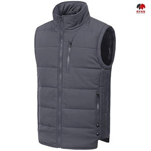 Gilet matelassé décontracté Ryan Pro Gear, gilet matelassé ajusté, gilet matelassé zippé, gilet pour temps froid, veste d'hiver légère sans manches - Product Image 4