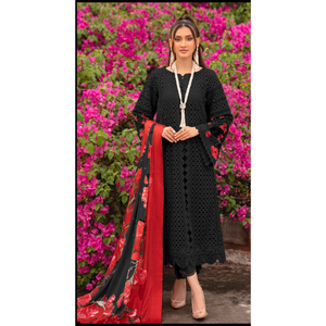 Trajes bordados con estampado de césped de algodón pesado de diseñador, Ropa Étnica de estilo indio paquistaní, nuevos diseños, mujeres islámicas de verano - Product Image 6