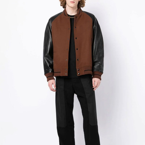 Personnalisé de haute qualité personnalisé tache Varsity vestes fermeture à glissière unisexe formelle toile imperméable coupe-vent laine doublure veste - Product Image 2