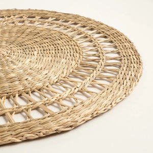 Mantel Individual de Pasto Marino Natural Atemporal, Hecho a Mano, Trenzado, Redondo, Decoración Neutral para Comedor, Ambiente Acogedor - Product Image 6