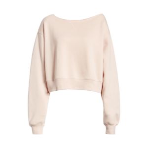 Sudadera de talla grande de mujer con cuello ancho y hombros descubiertos y manga larga personalizada - Product Image 5