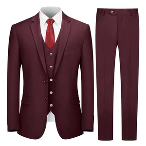 Nuevo traje de 3 piezas ajustado a la moda para hombre, chaleco y pantalones formales sólidos para bodas, promociones de negocios hechas en Vietnam - Product Image 1