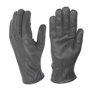 Soft Black Leather Tactical Gloves for Winter Windproof and Driver <b>Safety</b> Made of Polyester - Product Image 4