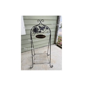 Soporte de bienvenida de color negro hierro con soporte de bienvenida de Calidad exclusiva para uso de decoración interior y exterior - Product Image 5