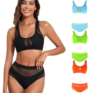2023 Wholesale New Bikini Swimwear Set Sexy Slim Hollow Split Swimsuit Stock Swimming Suit Maillots de bain maillots de bain