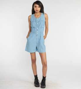 Conjunto de Dos Piezas de Mezclilla Nuevo 2026, Estilo Casual de Verano, Sin Mangas, Cintura Alta, Shorts de Mezclilla para Mujer - Product Image 1