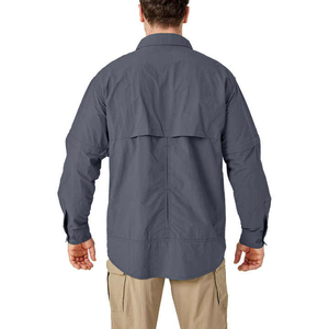 เสื้อตกปลาแนวยุทธวิธีของผู้ชายมีปกเปิดลงแห้งเร็วระบายอากาศได้มีซิปปิดสำหรับชุดลำลองกลางแจ้งในฤดูหนาว - Product Image 3