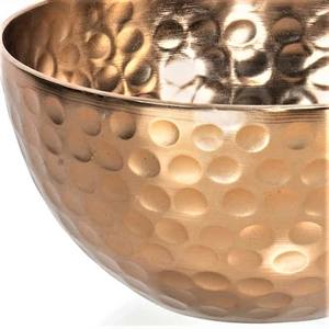 Décoration de buffet de table d'hôtel bols en or rose en métal martelé et cuivre bol de luxe transparent en acier inoxydable pour salade de fruits - Product Image 3