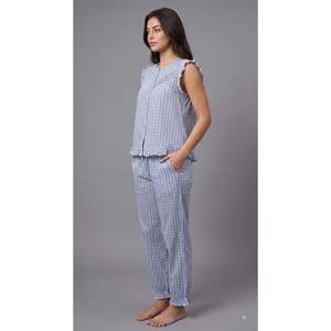 Conjunto de Pijama Evolve X Venus para Mujer, Premium, de Rayón Suave, Transpirable, Estampado, con Top de Manga Corta (NPSRY3506BL) - Product Image 4