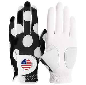 Main gauche imprimé en plein air entraînement en cuir de mouton Golf Supplie professionnel respirant tissu doux impression personnalisée gant de Golf femme - Product Image 1