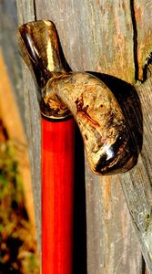 Bâton de marche en résine confortable antidérapant en bois avec poignée multi-formes solide pour les personnes âgées, réadaptation - Product Image 5