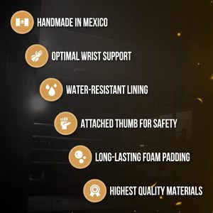 Guantes de Boxeo de Cuero Vacuno para Entrenamiento con Cierre para MMA, Kickboxing, Unisex - Product Image 4