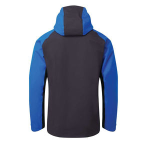 Veste matelassée légère pour homme, col montant, demi-zip, orange et gris, hiver, logo personnalisé, pour l'extérieur - Product Image 3