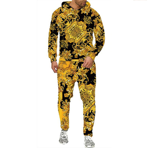 Survêtement de sport personnalisé de haute qualité, ensemble de jogging, tenue d'entraînement, 100% coton léger à capuche, imprimé animal - Product Image 5