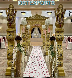 ใหม่ Jodha Akbar Mandap สำหรับงานแต่งงานงานแต่งงานราคาดีที่สุดแกะสลักสูง mandaps สี่เหลี่ยมทองคำสำหรับอินเดียตกแต่งงานแต่งงาน UK - Product Image 6